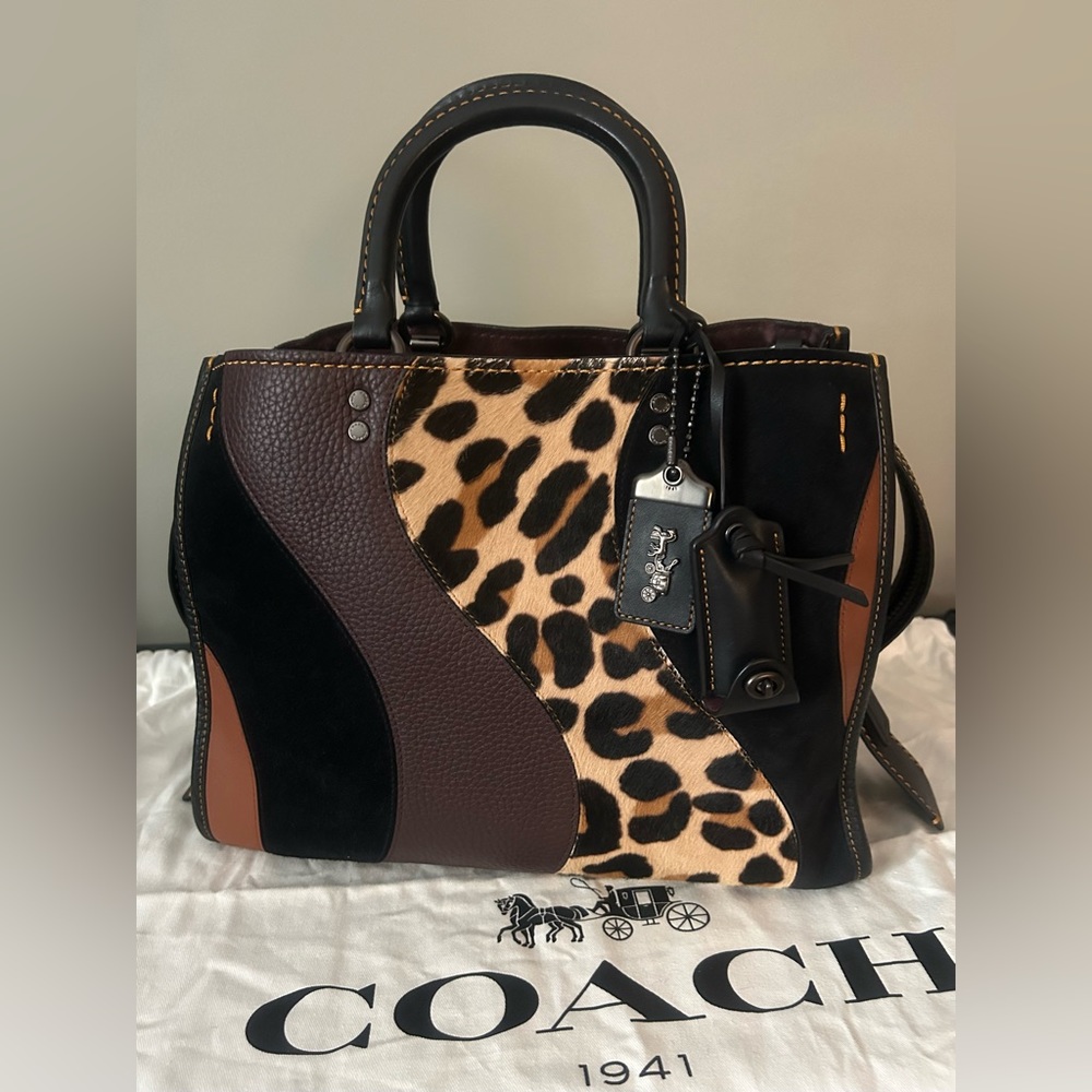 COACH ROGUE WITH CALF HAIR/SUEDE/LEATHER